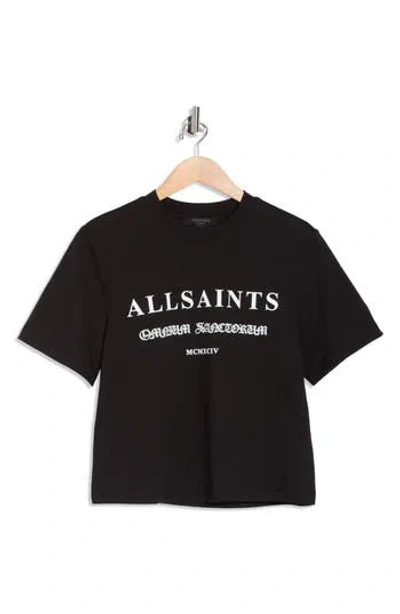 Allsaints Lisa Omnium Cotton Graphic T-shirt In Black