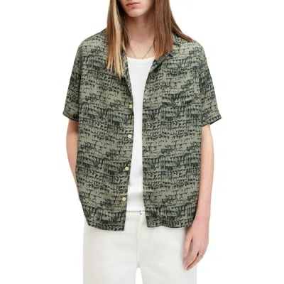 ALLSAINTS ALLSAINTS LISZT SHORT SLEEVE COTTON BUTTON-UP SHIRT