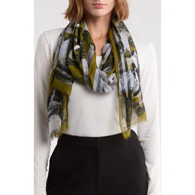 Allsaints Lita Kahki Oblong Scarf In Khaki