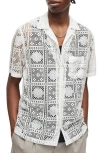 ALLSAINTS LLONGA RELAXED FIT LACE CAMP SHIRT