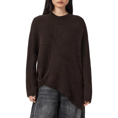 Allsaints Lock Merino Wool Blend Sweater In Brown