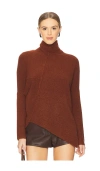 Allsaints Lock Rollneck Sweater In Burnt Orange