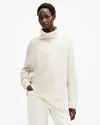 Allsaints Lock Roll Neck Relaxed Fit Sweater In Chalk White