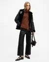 Allsaints Lock Roll Neck Relaxed Fit Sweater In Copper Brown