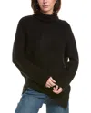 Allsaints Lock Roll Neck Wool-blend Sweater In Black