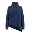 Allsaints Lock Roll Neck Sweater In Blue