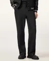 Allsaints Halla Relaxed Wide Leg Trousers In Jet Black