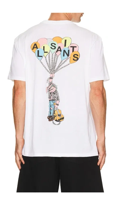 Allsaints Lofty Short Sleeve Crew In White