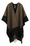 Allsaints Logo Border Wool Ruana