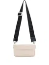 Allsaints Womens Desert White Zoe Logo-debossed Leather Cross-body Bag In White