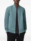 Allsaints Logo-embroidered Bomber Jacket In Blue