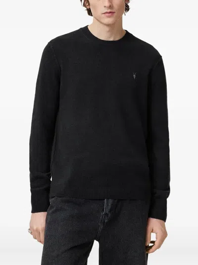 Allsaints Logo-embroidered Jumper In Black