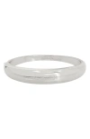 Allsaints Signature Bangle Bracelet In Rhodium