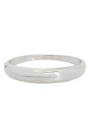 Allsaints Signature Bangle Bracelet In Rhodium