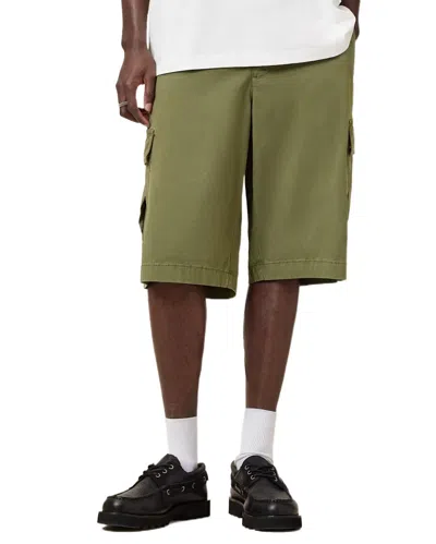 Allsaints Logo Patch Shorts In Green