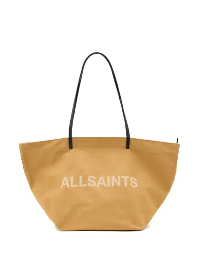 ALLSAINTS LOGO-PLAQUE TOTE BAG