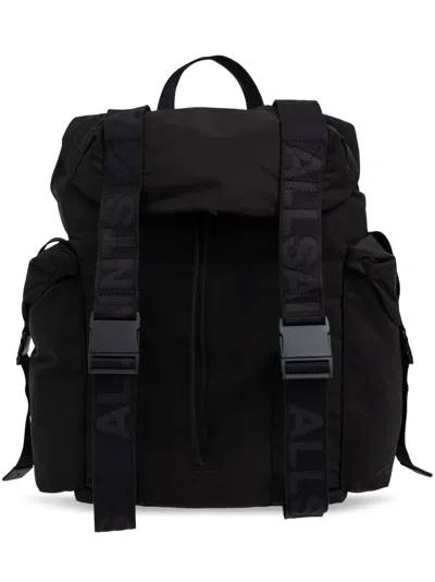 Allsaints Logo-print Backpack In Black