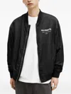 Allsaints Underground Relaxed Fit Bomber Jacket In Black