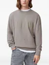 Allsaints Biggy Logo Print Relaxed Fit Sweatshirt In Gray