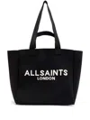 Allsaints Logo-print Tote Bag In Schwarz