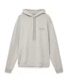 Allsaints Mens Carbon Grey Future Relaxed-fit Logo-print Cotton Hoody In Gray