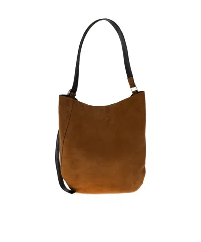 Allsaints Logo Shoulder Bag In Brown