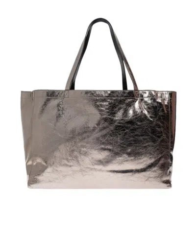 Allsaints Logo Shoulder Bag In Silver