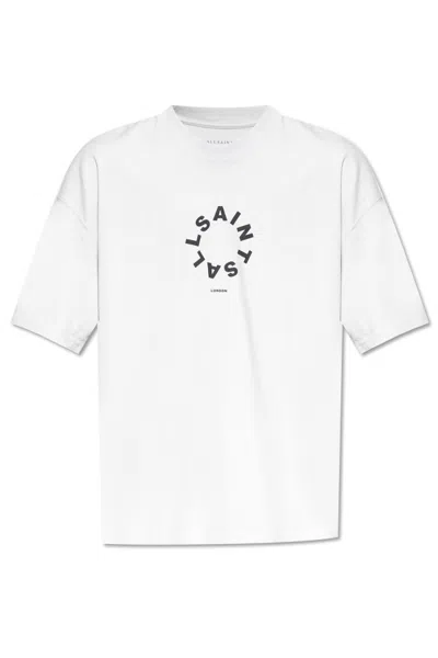 Allsaints Logo T-shirt In White