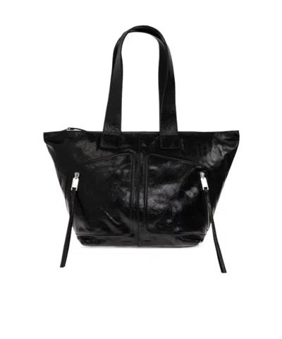 Allsaints Logo Tote Bag In Black