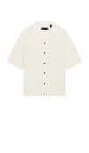 Allsaints Loire Short Sleeve Open Knit Cardigan In White