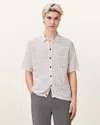 Allsaints Loire Short Sleeve Open Knit Cardigan In White