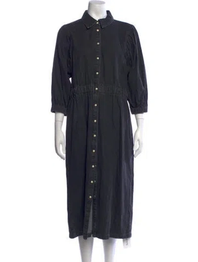 Pre-owned Allsaints Long Dress In Blue