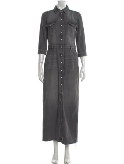 Pre-owned Allsaints Long Dress In Gray
