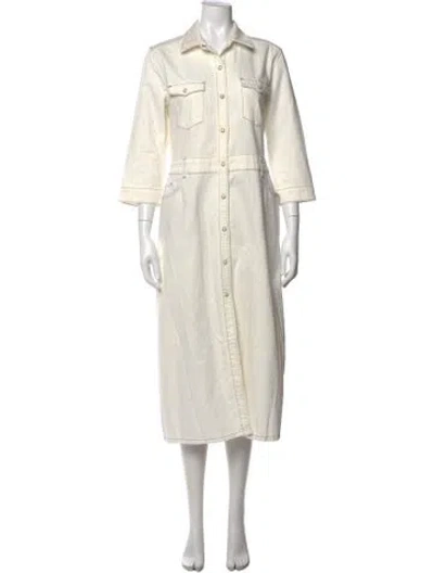 Pre-owned Allsaints Long Dress In Neutrals