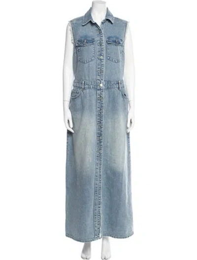 Pre-owned Allsaints Long Dress W/ Tags In Blue