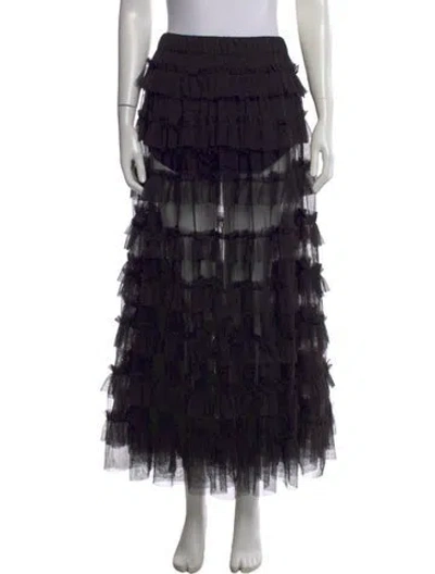 Pre-owned Allsaints Long Skirt In Black