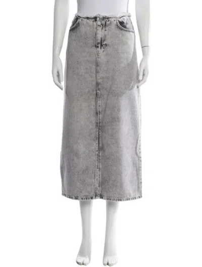 Pre-owned Allsaints Long Skirt In Grey