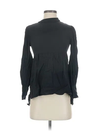 Pre-owned Allsaints Long Sleeve Blouse In Black