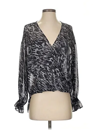 Pre-owned Allsaints Long Sleeve Blouse In Black