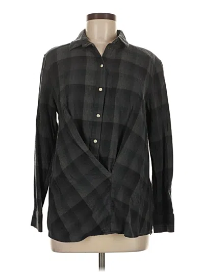Pre-owned Allsaints Long Sleeve Blouse In Black