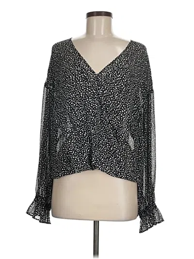 Pre-owned Allsaints Long Sleeve Blouse In Black
