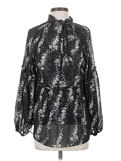 Pre-owned Allsaints Long Sleeve Blouse In Black