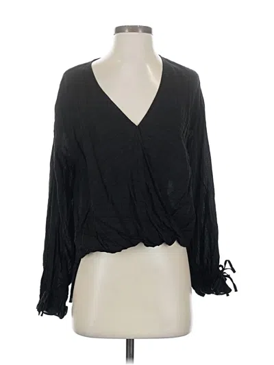 Pre-owned Allsaints Long Sleeve Blouse In Black
