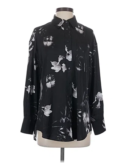 Pre-owned Allsaints Long Sleeve Blouse In Black