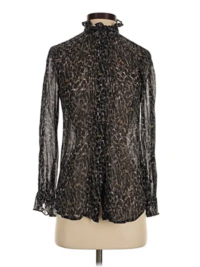 Pre-owned Allsaints Long Sleeve Blouse In Black