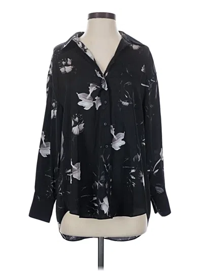 Pre-owned Allsaints Long Sleeve Blouse In Black