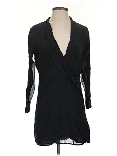 Pre-owned Allsaints Long Sleeve Blouse In Black