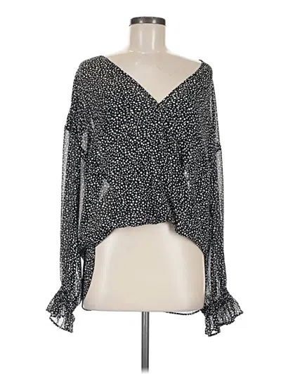 Pre-owned Allsaints Long Sleeve Blouse In Black