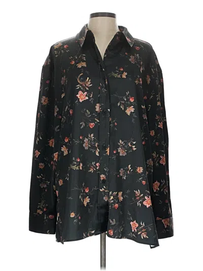 Pre-owned Allsaints Long Sleeve Blouse In Black