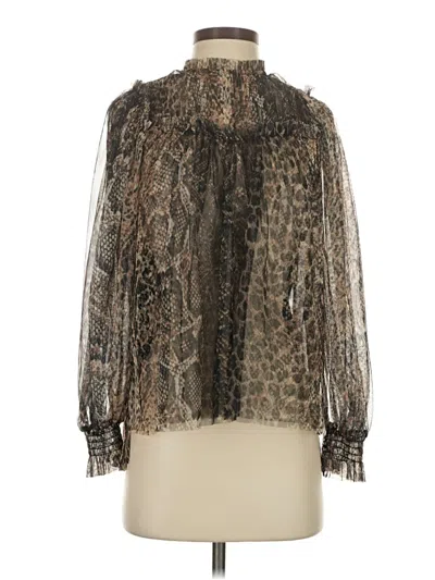 Pre-owned Allsaints Long Sleeve Blouse In Brown